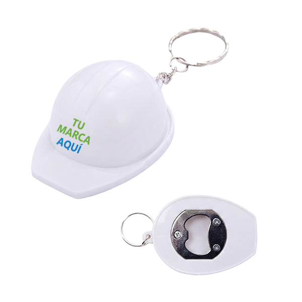 Llavero plástico con forma de casco
