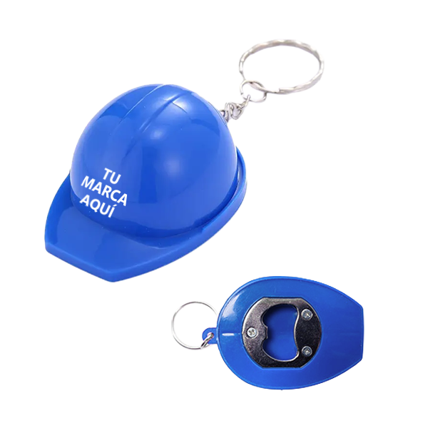 Llavero plástico con forma de casco