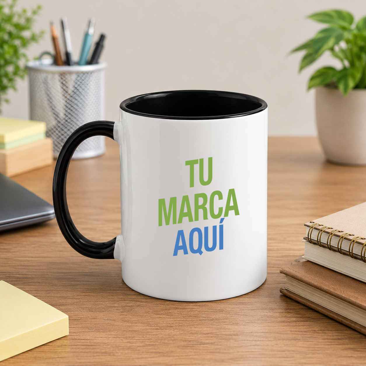 Jarros de cerámica bicolor personalizados 