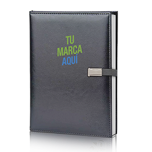 Agenda powerbank wireless cuero sintético
